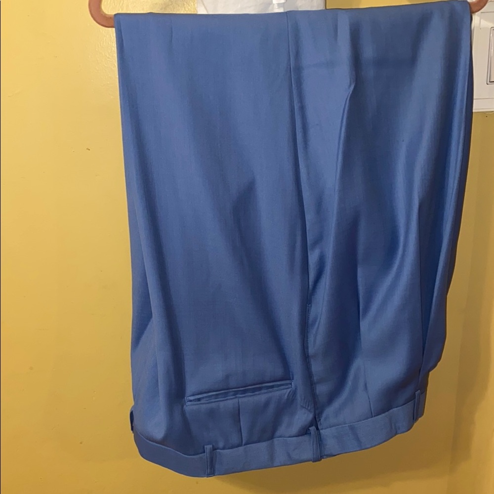 Stacy Adams Men's Sky Blue Flat Front Shorts